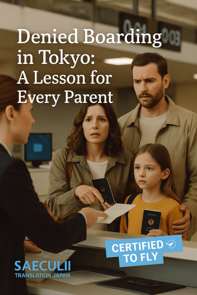 Certified Translation Japanese to English - Family Holiday Travel with Kids