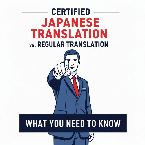 Official, Legal Certified Japanese Translation