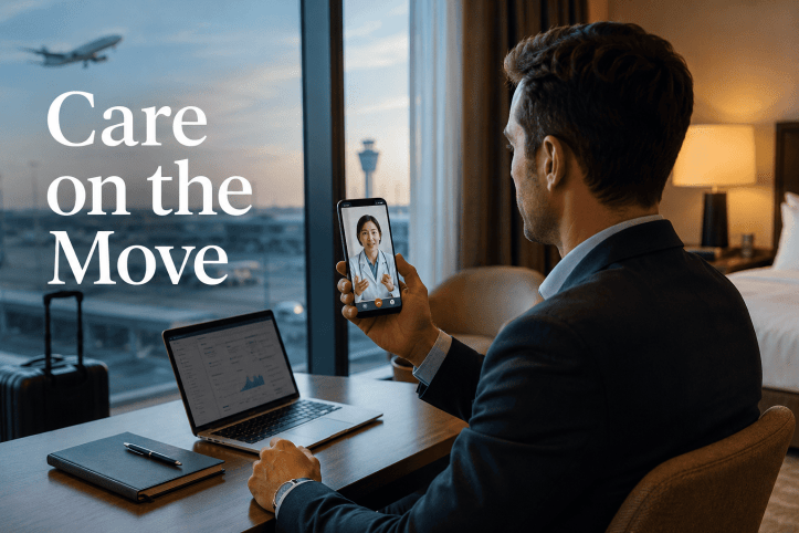healthcare abroad, expat medical care, digital nomad health, multilingual doctors, find a doctor overseas, international telemedicine, certified medical translation