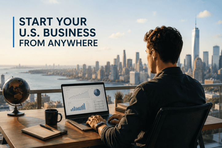 start US business from abroad, non-US resident LLC, international entrepreneur business formation, digital nomad US company, expat corporate registry, certified document translation US business